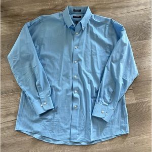 Chaps Mens Button Down Shirt - Blue